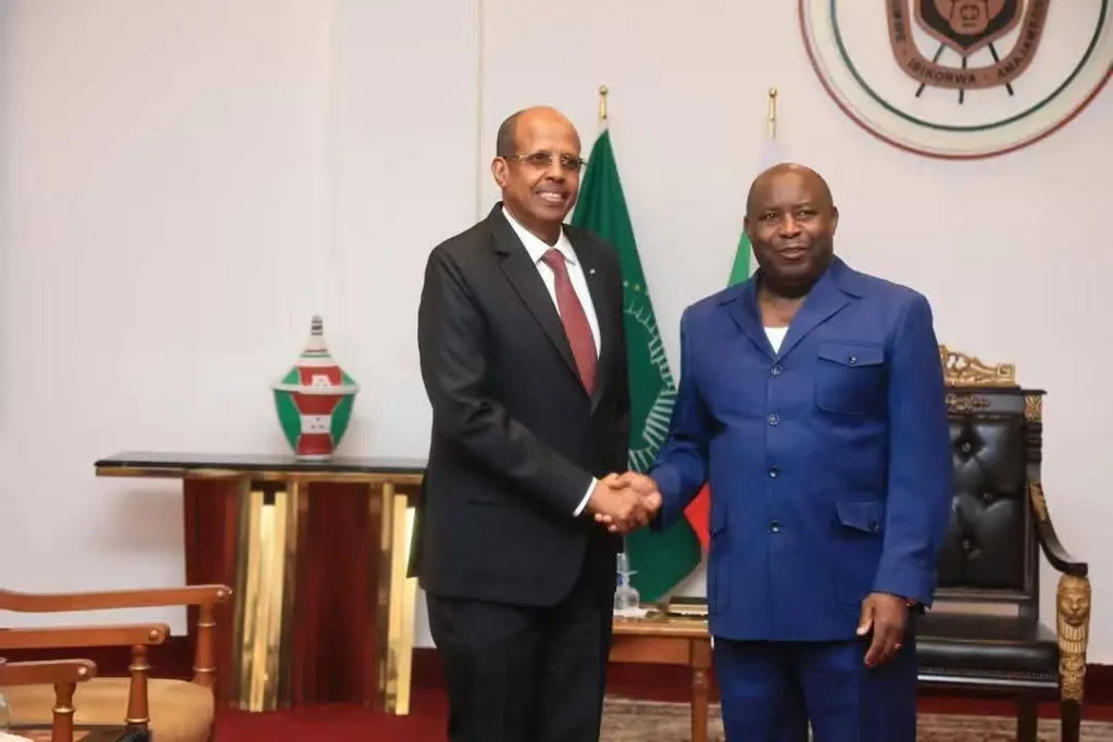African Union: Mahmoud Ali Youssouf and Évariste Ndayishimiye Strengthen Continental Coordination on Ebola and Security Challenges
