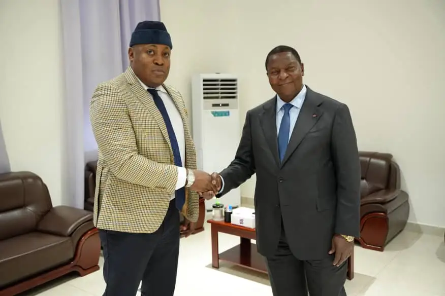 RCA : Le président Faustin-Archange Touadéra reçoit Justin Tagouh, directeur exécutif de l’Agence panafricaine de renseignements et salue la mise sur pied d’une telle structure