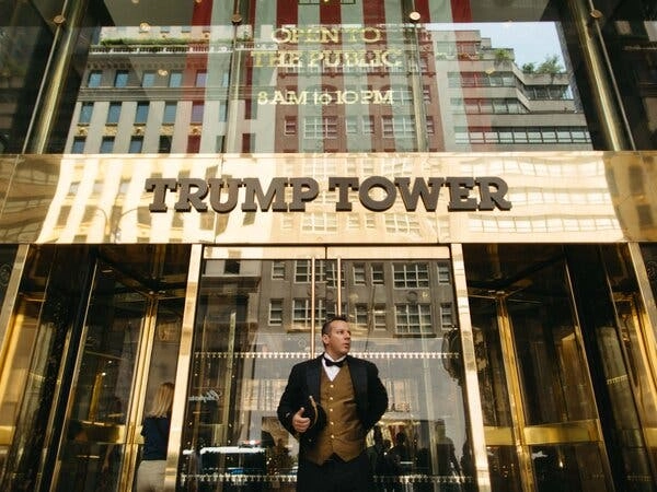 L'entrée de la Trump Tower à New York