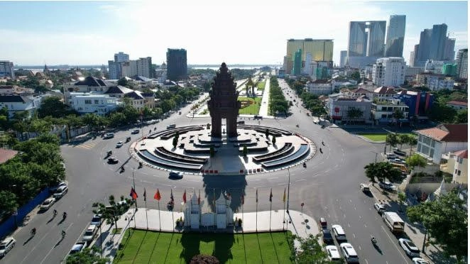Vue de Phnom Penh, capitale du Cambodge
